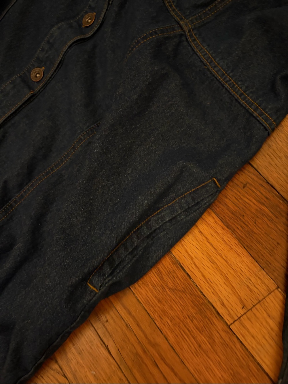 Frye womens XL Button-Front Denim jean dress long sleeve worn once CUTE! Cowgirl - Picture 9 of 11